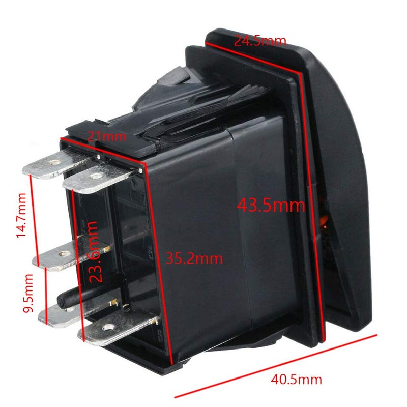 ESUPPORT Car Blue LED Driving Light Rocker Toggle Switch ON Off 12V 20A, 24V 10A - Image 2